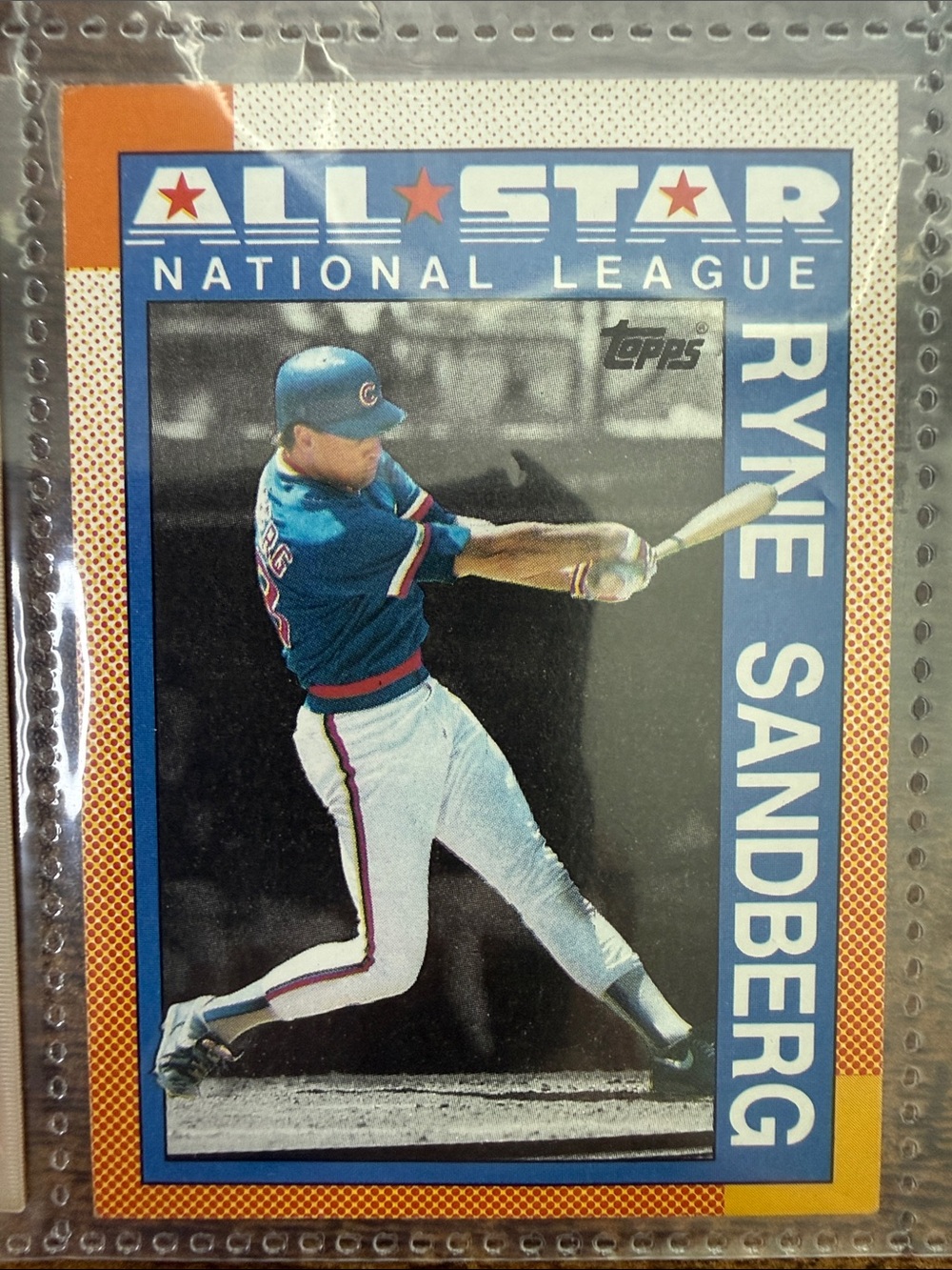 Topps All Star Ryne Sandberg Chicago Cubs baseball card 1989